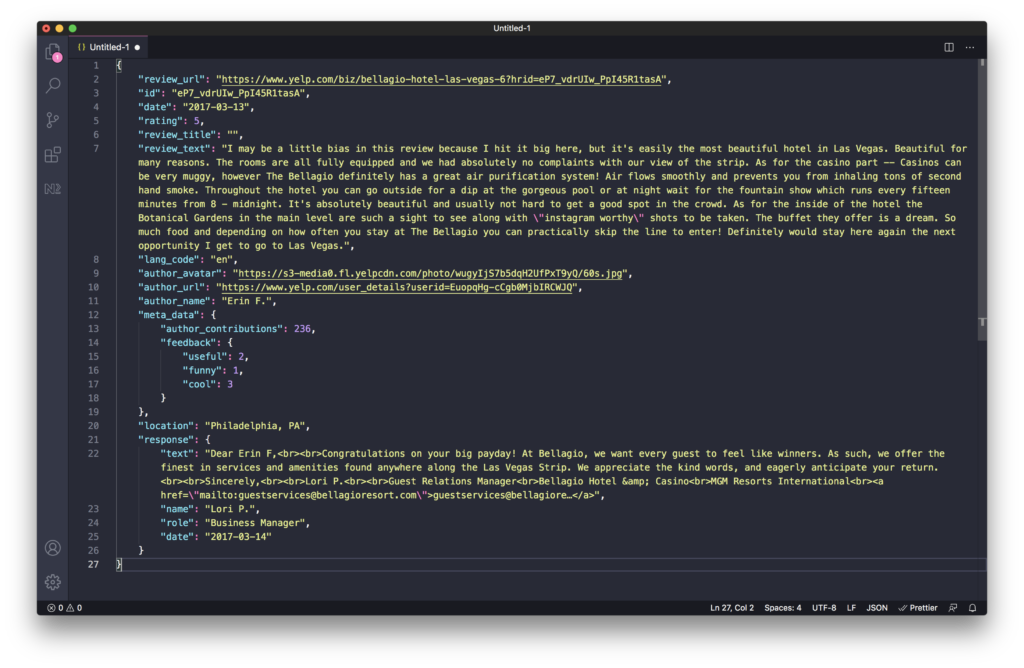 dataset schema